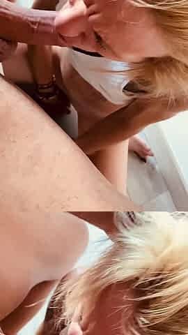 Two cocks for me, blowjob and fucking with a dildo