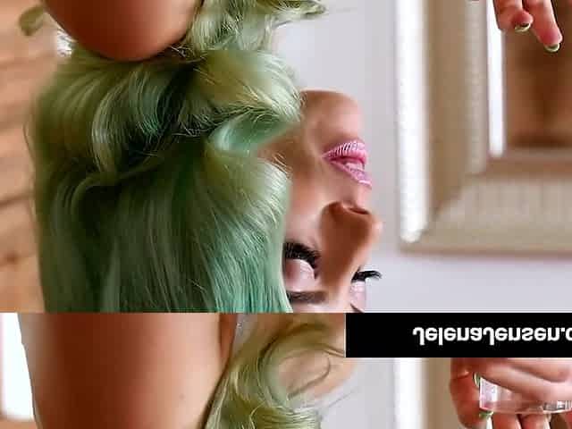 Busty Green Haired Rubs Her Hot Wet Juicy Pussy! - Jelena Jensen