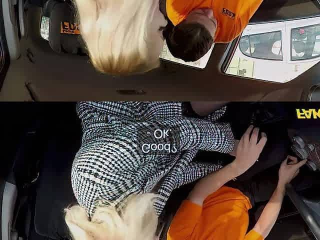 Fake Driving School - Hawt golden-haired woman having her vagina slammed in a car