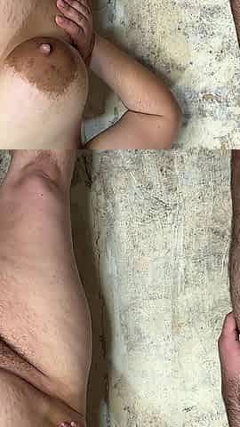 Wife Taking Two Cocks in Pussy and Ass in Double Penetration Without a Condoms - Milky Mari