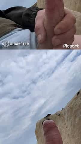 Solo beach wank