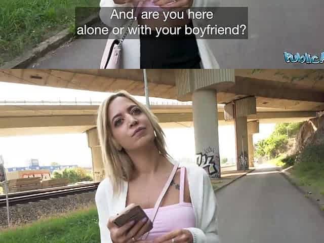 Public Agent I discovered a large breasts Spanish golden-haired
