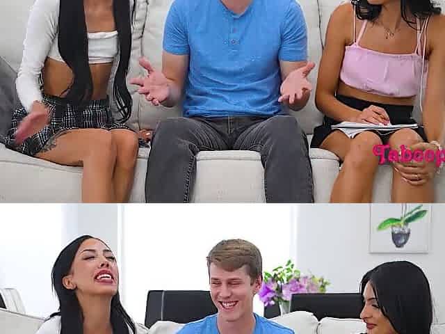 Slender And Tiny Gals Manage To Win Step Brothers Heart To Get Into His PANTIES