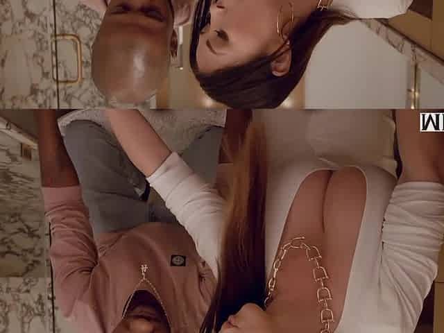 Asian big boobied ,ilf sucking on this huge big black dick!