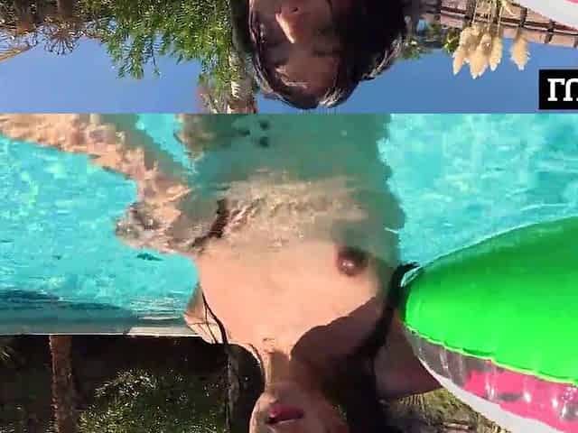 Laynee James Soaks Her Cunt In The Pool In advance of Getting Filled