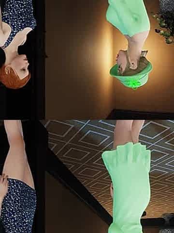 Angels Awakening 12 - Nude Swimming and Lesbian Kiss Scene in a Moonlit Pool