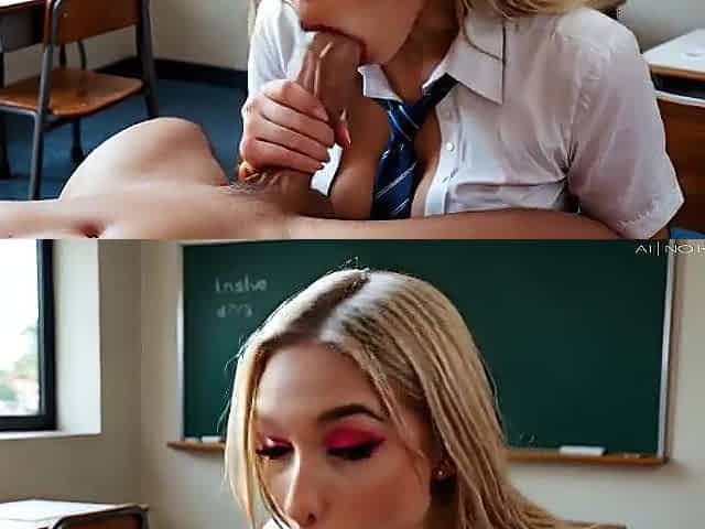 Large Boobs Teacher is Enticed by her Student with Large Cock during a Intimate lesson - Ai Generated