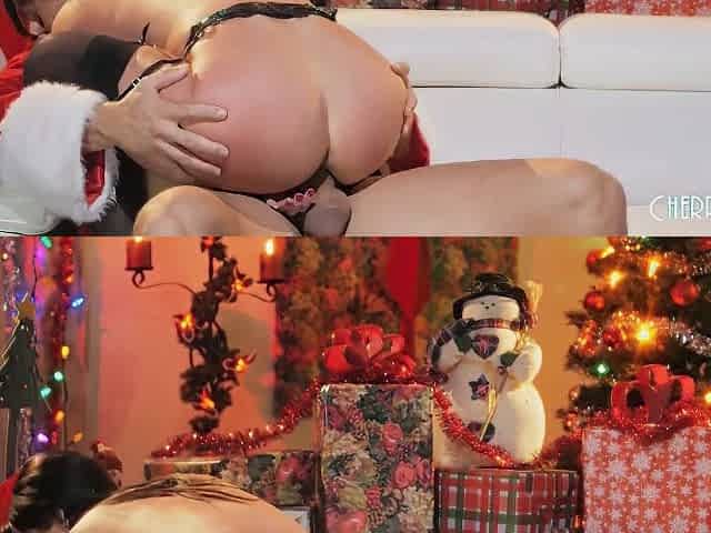 Christmas Cums Early For Busty Angela White As She Gets A Big Cock Gift!