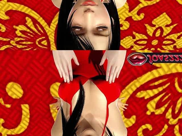Tifa Lockhart in Red Short Dress Explode Big Cock Using Her Big Tits as Masturbator