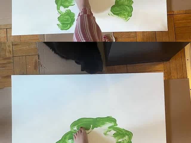 Painting in a Bush with my Feet!