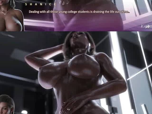 Black Wife Fantasizes about stepson in the shower touch her self
