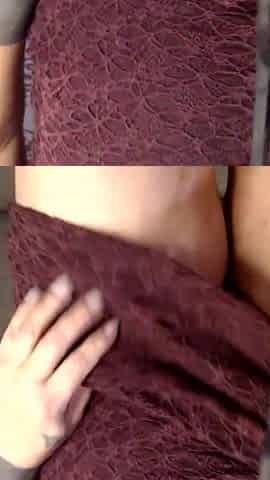 Peach Panties Cameltoe Under Sexy Lace Skirt