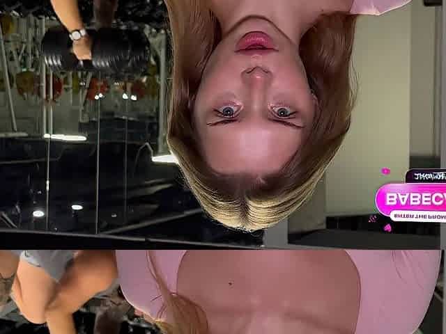 Torn Leggings and Dark hole of Barefaced Slut During Workout. Coarse Public Ana...