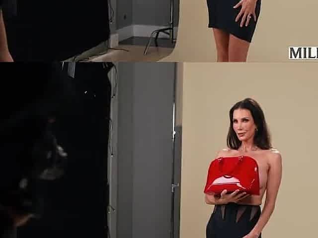 A model rebukes a photographers assistant.