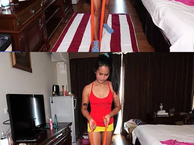 Thai wife does a workout on husband cock