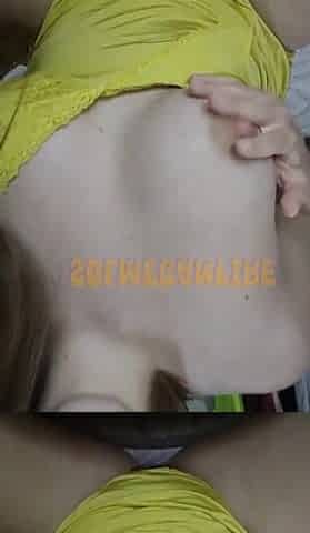 Redhead in yellow langerie and constricted red pants, masturbating with her toys- Sol Mega Fire