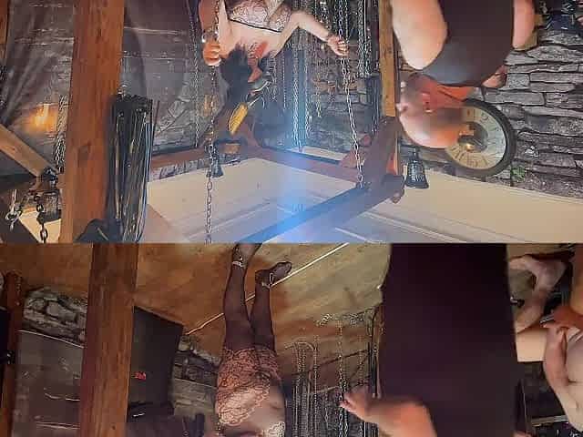 Part 1:- Lanista Bear takes Zar his female obedient in the dungeon for the 1st time.