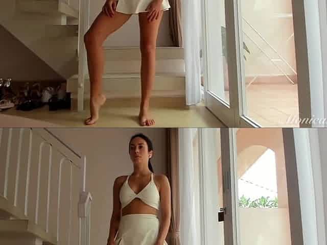 Working on Phone in Sexy Outfit, Fitness, Cooking Dinner