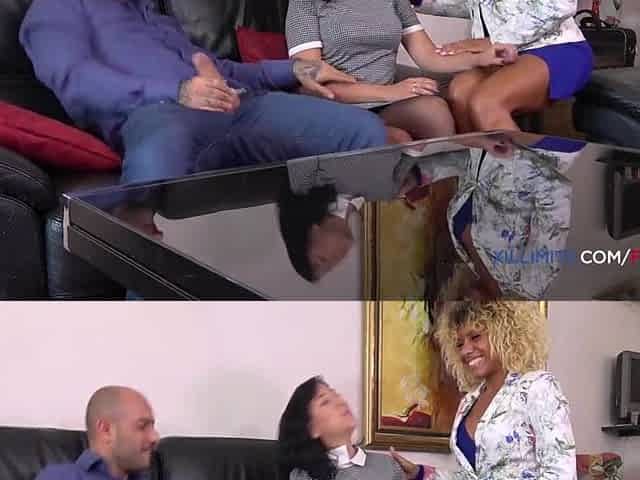 Trio anal-act of love with French hawt beauties