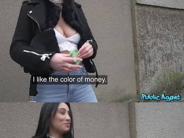 That babe likes getting her melons out and who can blame her - Public Agent