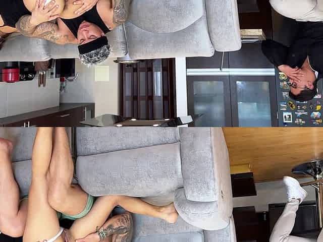 Sneaky Cheating! She Fucked with Her Boyfriend and Her Brother-in-law One After the Other!