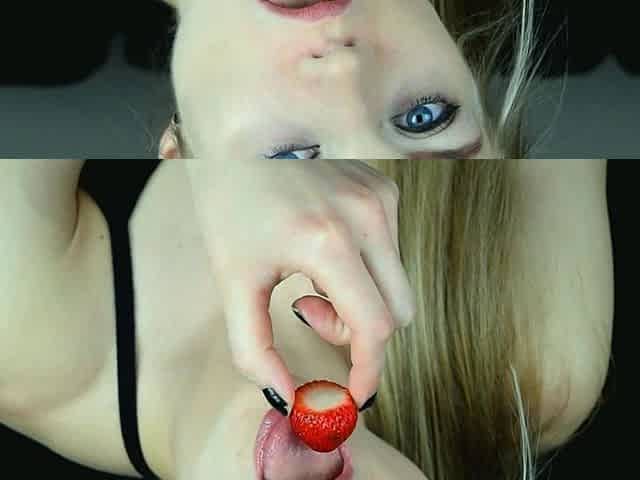 AMATEUR BIGTIT BLONDE TEEN MASTURBATES IN STALKINGS