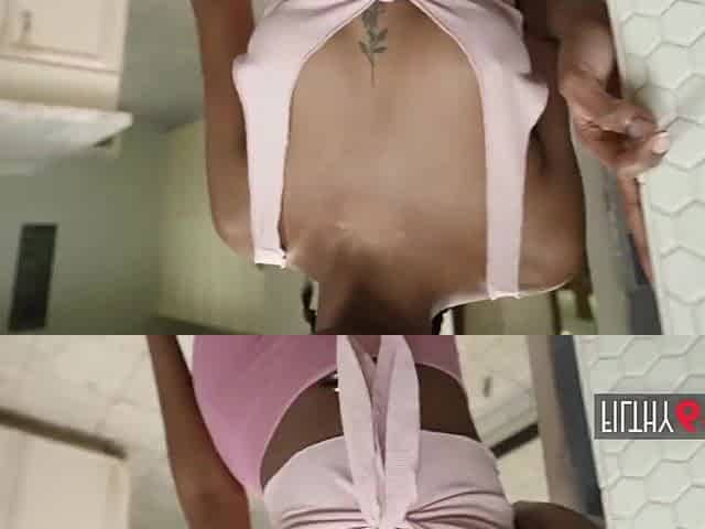 Screwing my black girlfriend at the gym bath - Mila Mars