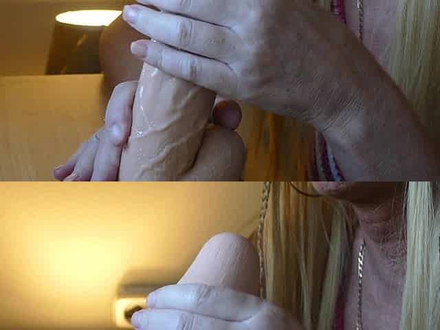 Simulated CIM Dildo Handjob & Blowjob with Dirty Talk JOI Spitting & Dribbling Down the Length of Your Cock