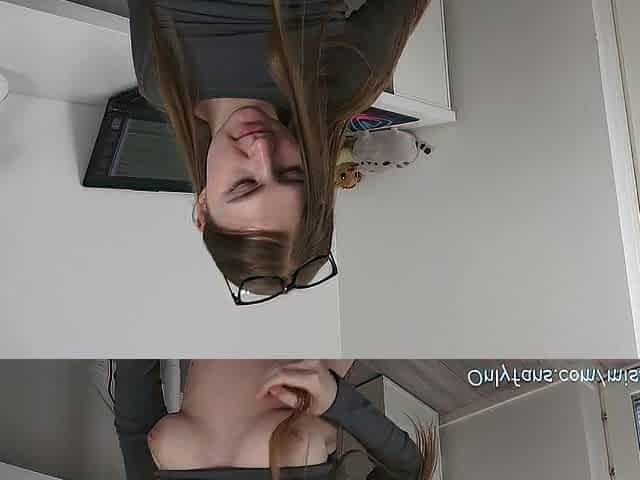 Cum on Youthful Teacher's Face