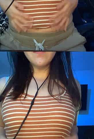 Brunette solo darling masturbating at home