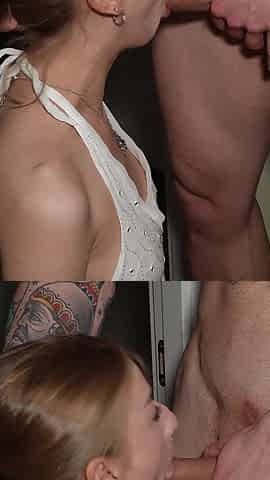 Cums and Trembling. a Skinny Blonde Received a Healthy Cock in Her Tight Pussy.