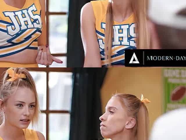 Pervy Coachs Booty Drilled 2 TINY CHEERLEADERS!