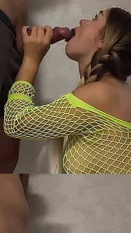 18 Year Old Slut Perfectly Sucks Cock and Fucks in a Student Dorm