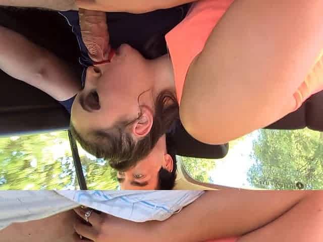 Girlfriend Sucking My Dick in the Back of a Moving Car