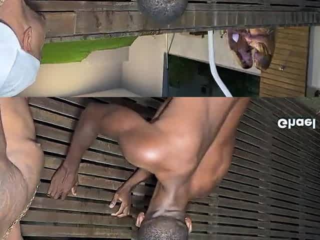 Blondes giving their vaginas to two ebony lads