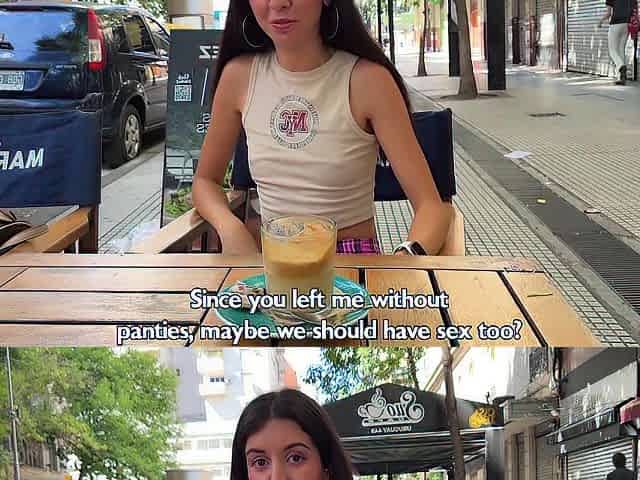 I Bought a Student's Pants at a Public Cafe and That babe Offered to Screw - Katty West