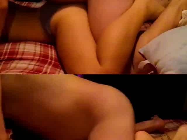 Kinky Italian Babe's Panties Pulled Aside for Rough Sex
