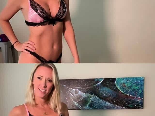 Blonde amateur MILF sucks and jerks for facial