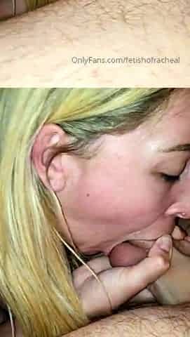 Amateur blonde wife sucking dick POV style vid1