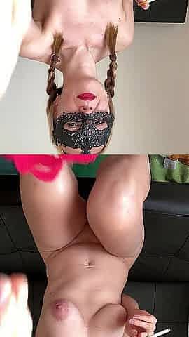 SMOKIN' AND PLAYING with my VIBRATOR, GROANING AND CLIMAX - EVA GREY