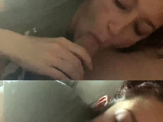Wet and messy amateur blowjob and handjob
