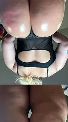 Micha Bubbles Shows Oiling Her Ass And Riding Pink Dildo