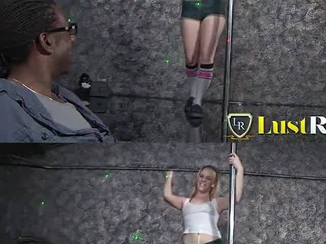 Blond honey Hydii May enjoys sucking large ebony dong in advance of screw