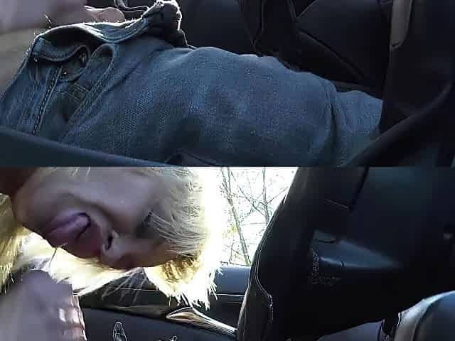 Breasty French mother I'd like to fuck Blows my rod in a car