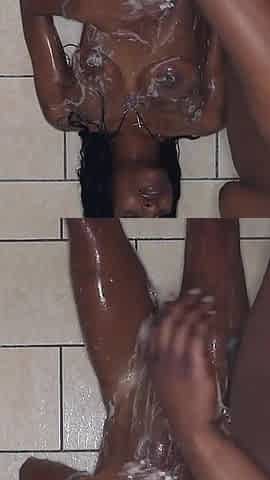 Slim Petite Ebony Harmony Cage Railed in the Shower