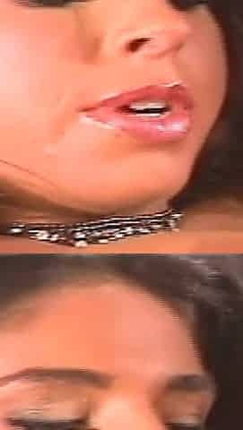 Retro Beauty Sucks on Thick Trunk