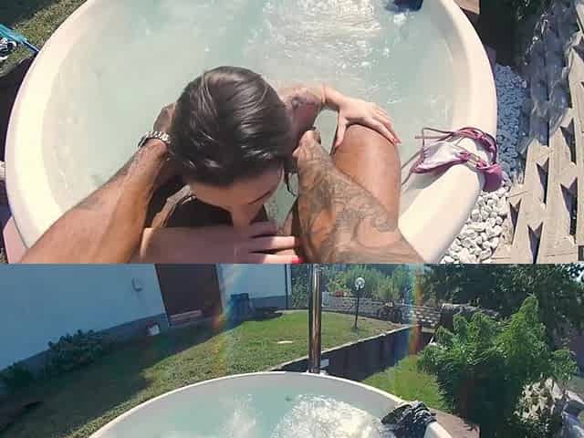 Orgasm in the Jacuzzi