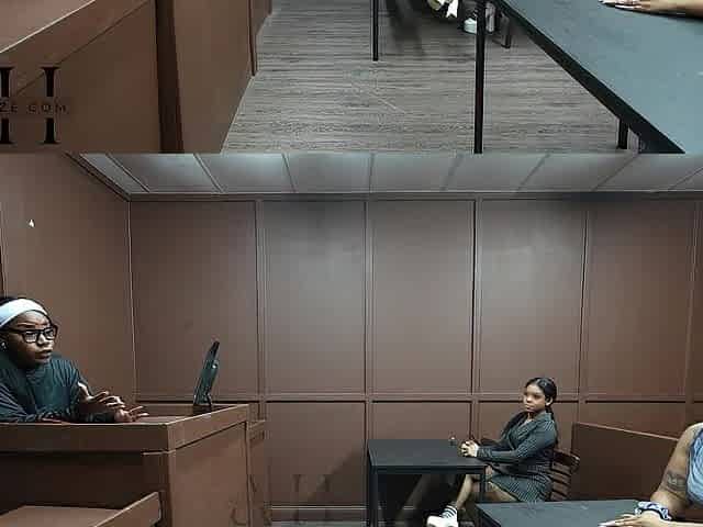 Black Floozy bangs & sucks in judge Athena Hazes courtroom