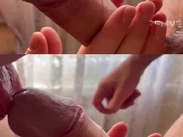 Morning Sex and Cum on Her Small Tits