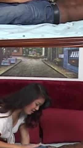 Busty Asian Babe Sucking Big Black Cock Until Cum in Mouth
